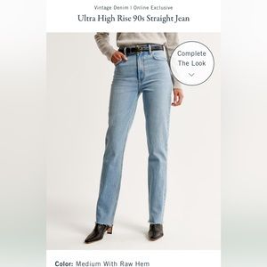 Abercrombie & Fitch 90s Straight Ultra High Rise Jean | 27